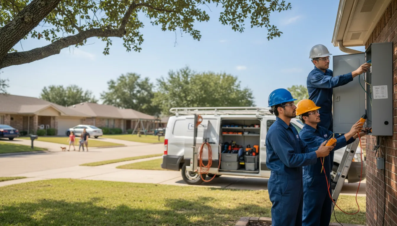 Certified electrician providing emergency electrical services in Ganado, TX
